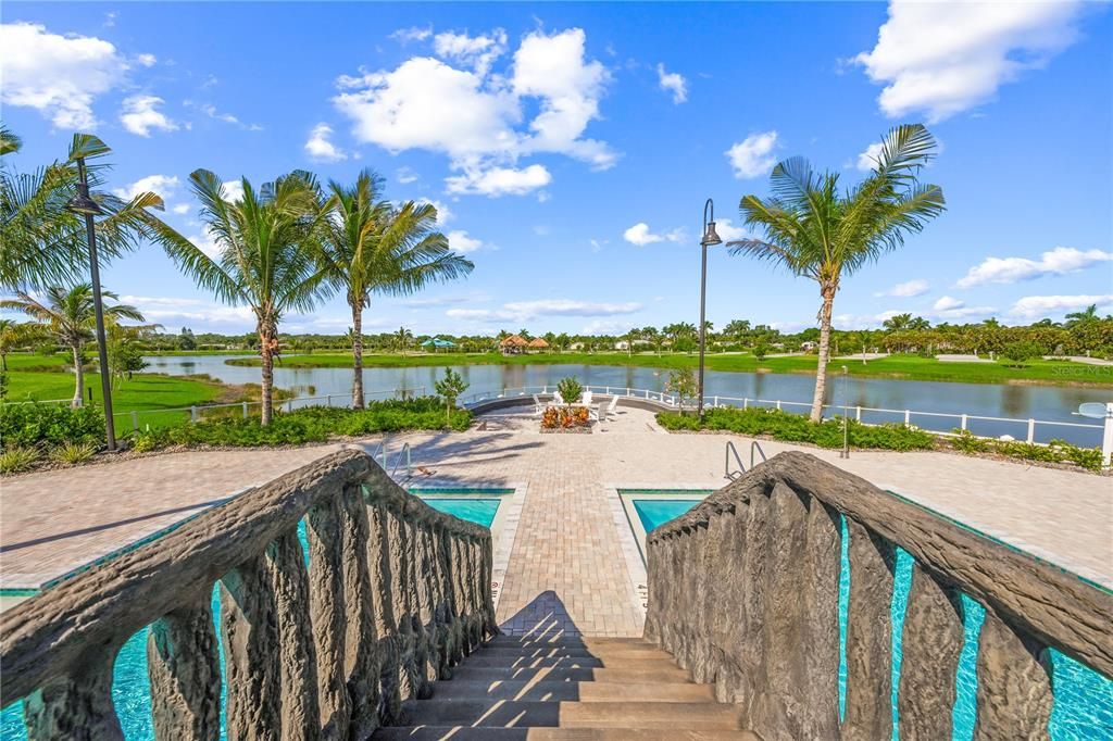 lake view from pool bridge