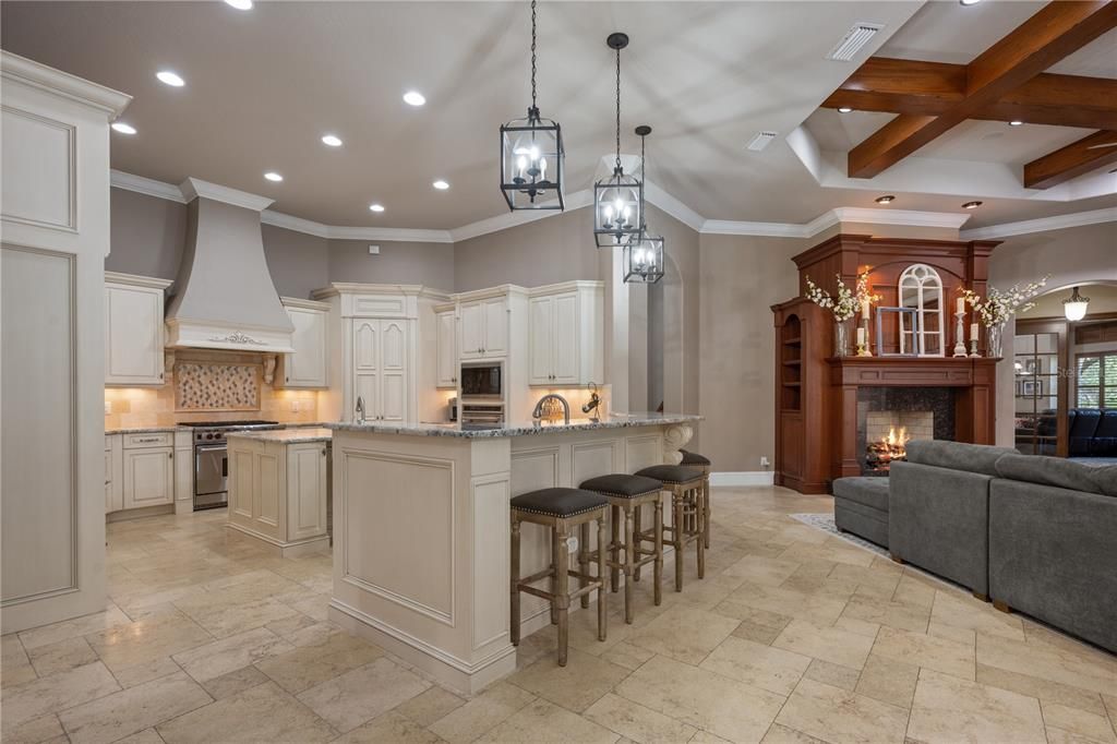 Spacious open kitchen is amazingly well designed