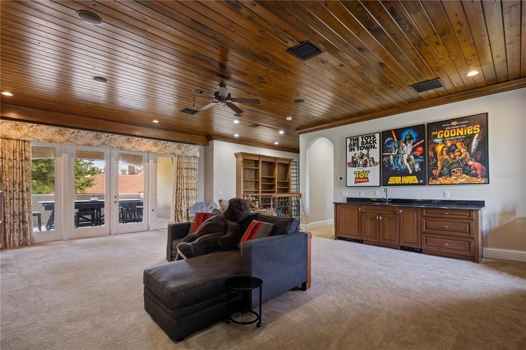 Upstairs Game Room is stunning w/balcony and wet bar