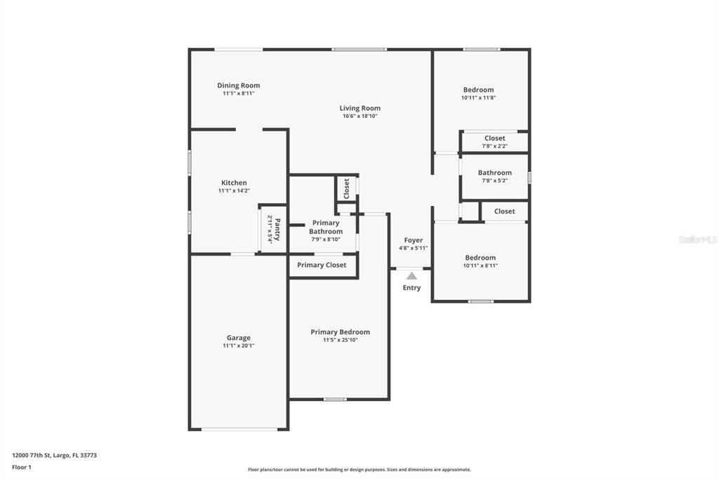 Active With Contract: $385,000 (3 beds, 2 baths, 1244 Square Feet)