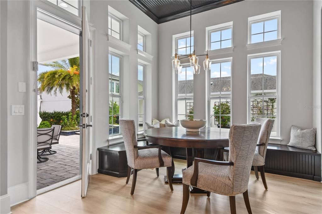 Breakfast Nook with Door Leading to Covered Lanai