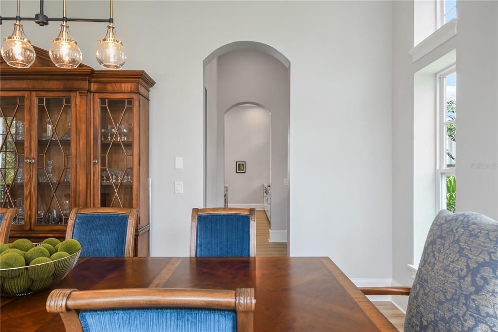 Formal Dining Space Leading to Butlers Pantry