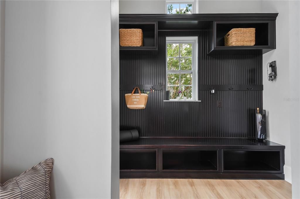 Mudroom off the breakfast nook