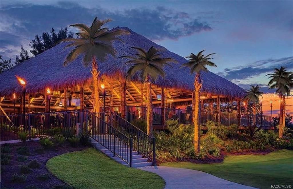 The Tiki Bar is a great place to wind down your day at Citrus Hills.