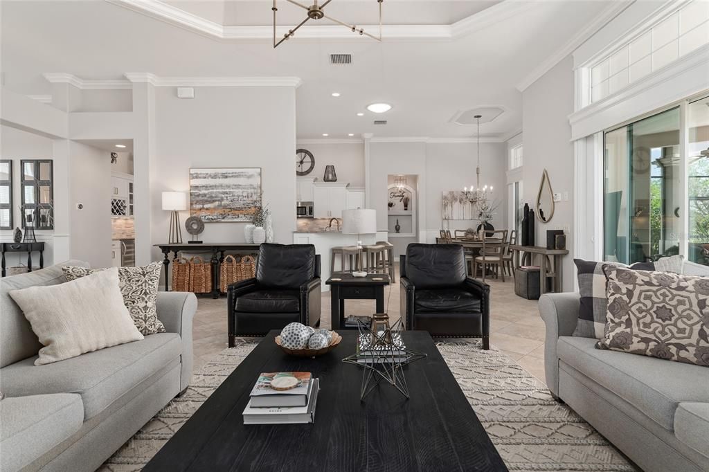 Another view of LIVING ROOM shows the flowing OPEN CONCEPT floor plan - perfect for entertaining!