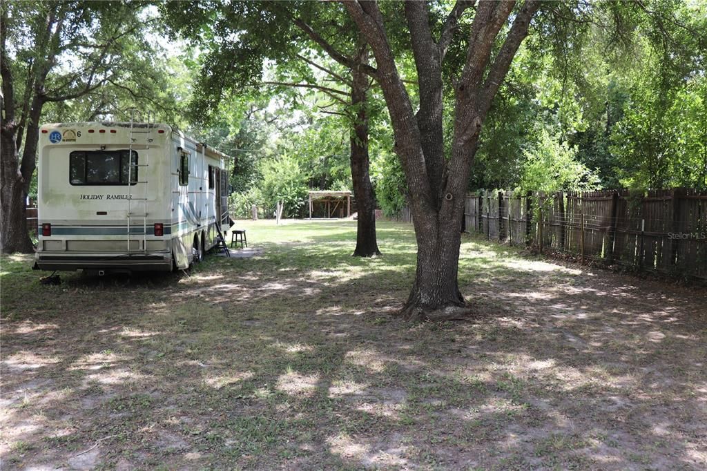 RIGHT SIDE YARD WITH RV HOOKUPS