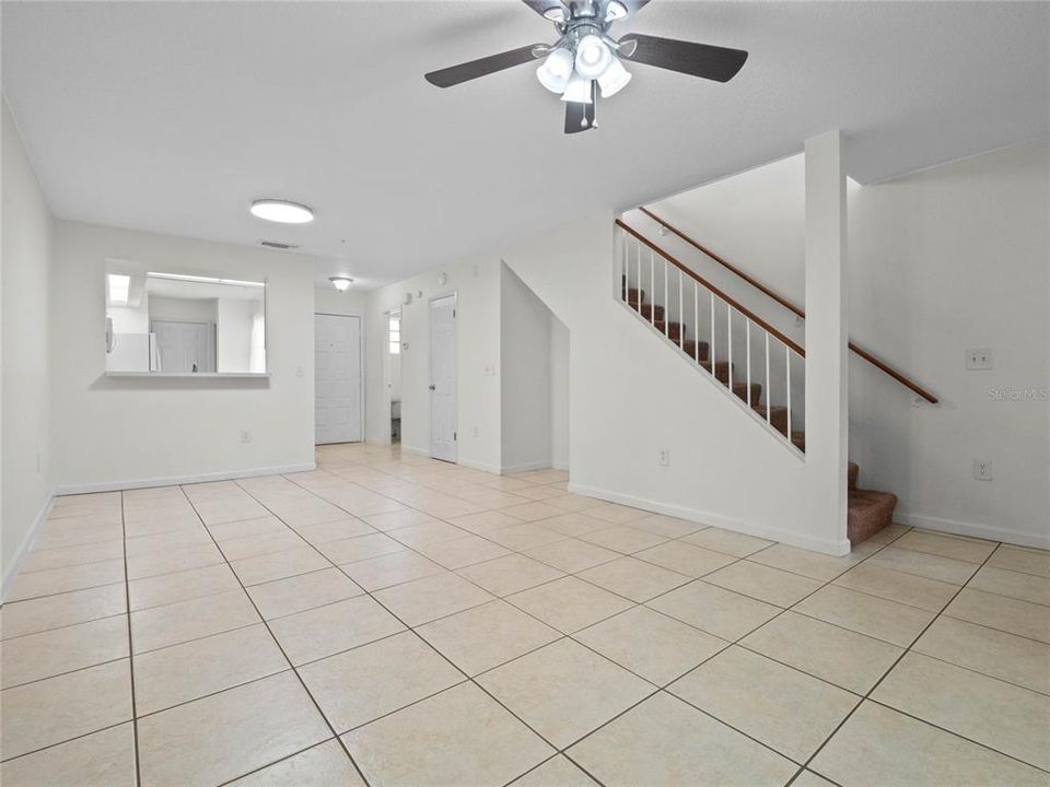 Freshly Cleaned Tile and Grout! Large Open Family Room and Downstairs Half Bath