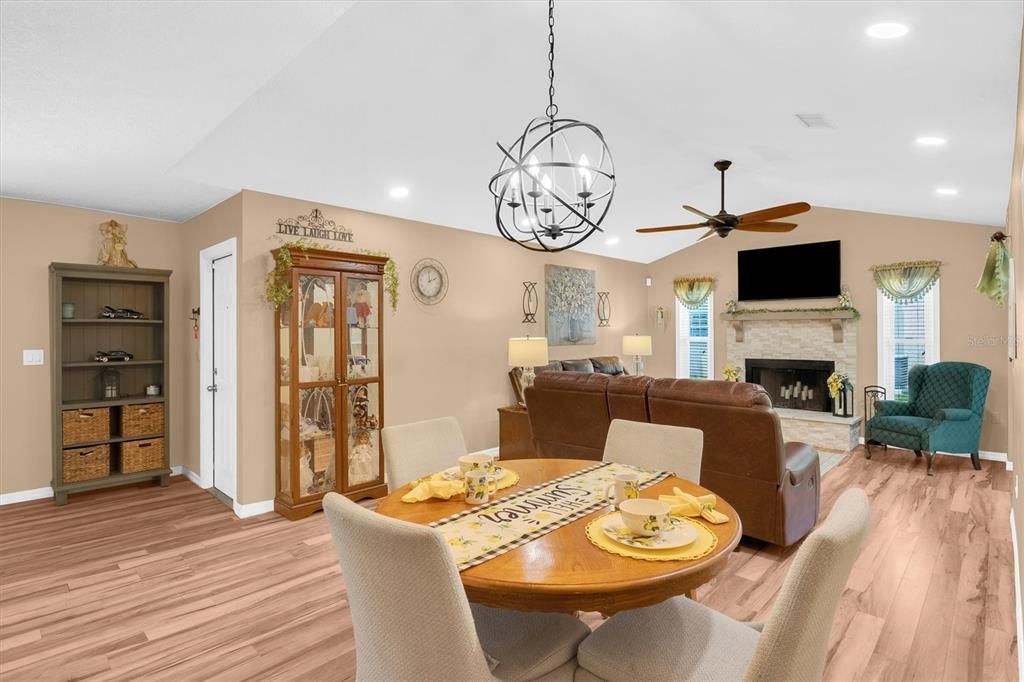 Dining to Living Room Open Floor Plan