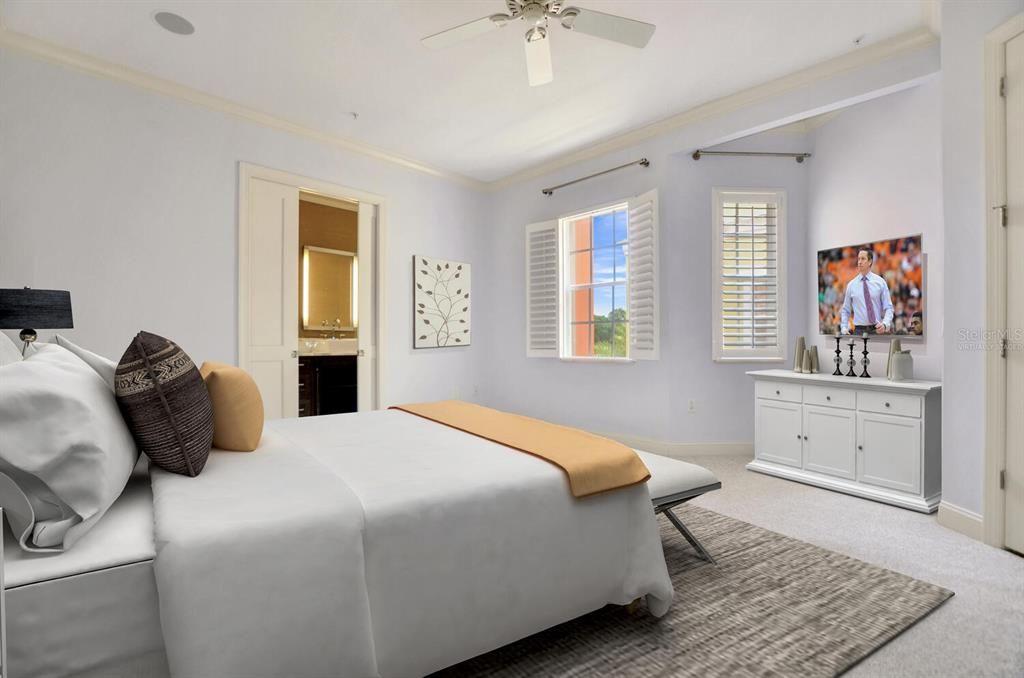 master bedroom virtually staged