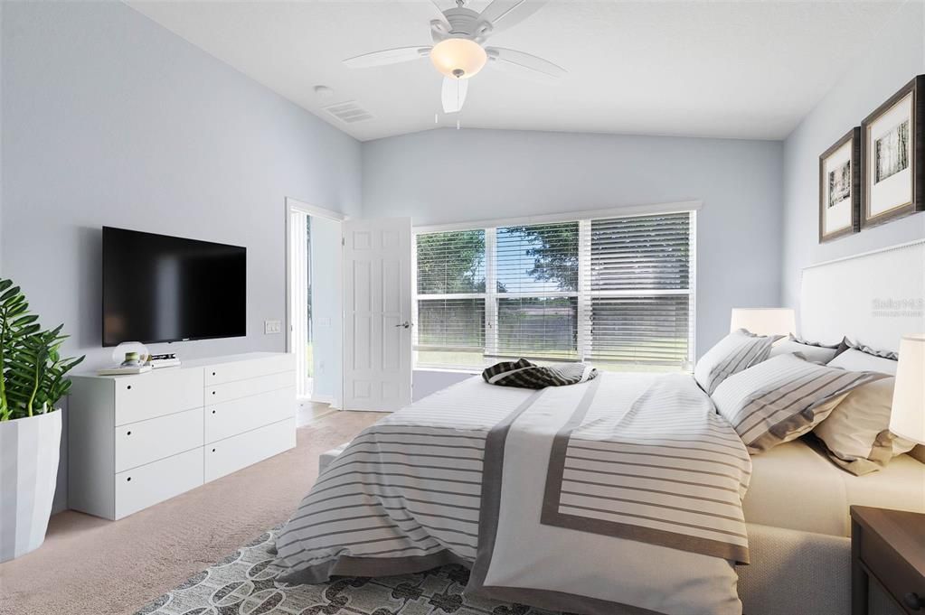 This photo has been virtually staged. Welcome to your master bedroom!