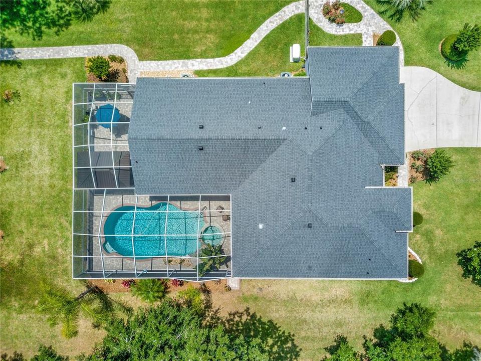 Over view of the home and pool.