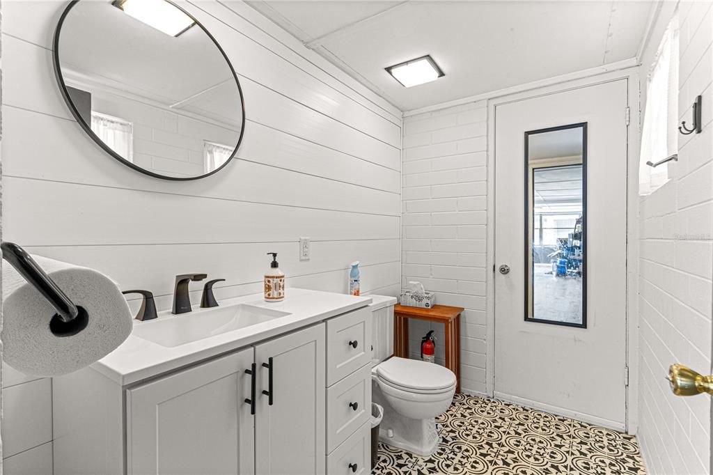 Carport/Media Room Bathroom
