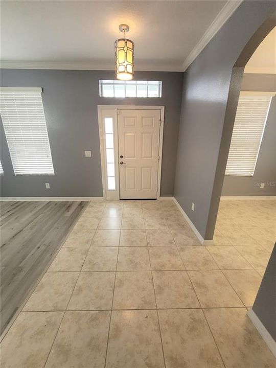 Foyer between formal living and dining area