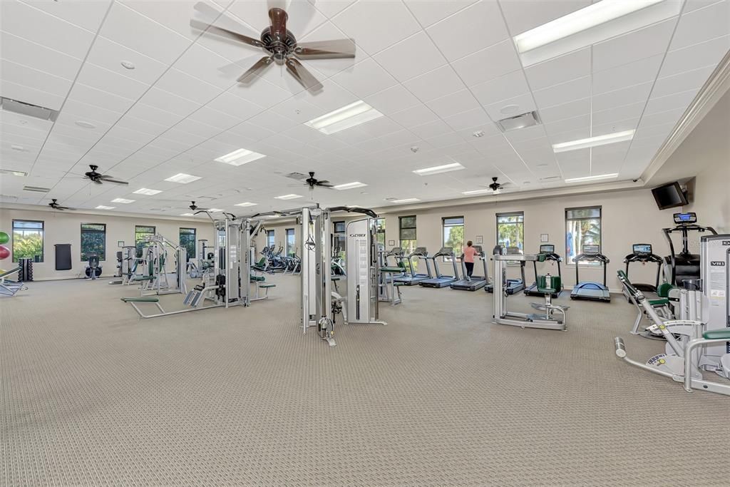 State of the art fitness equipment supports the people of the community.
