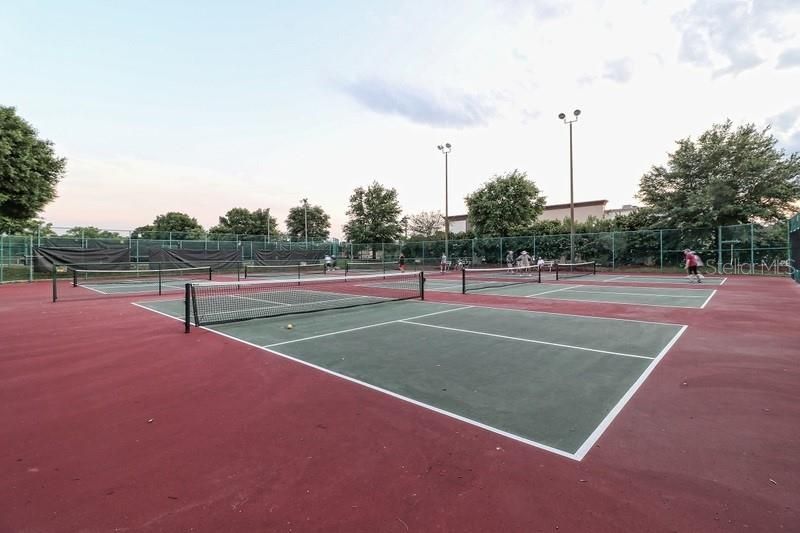 Pickle ball courts, 6 located west side of Clubhouse