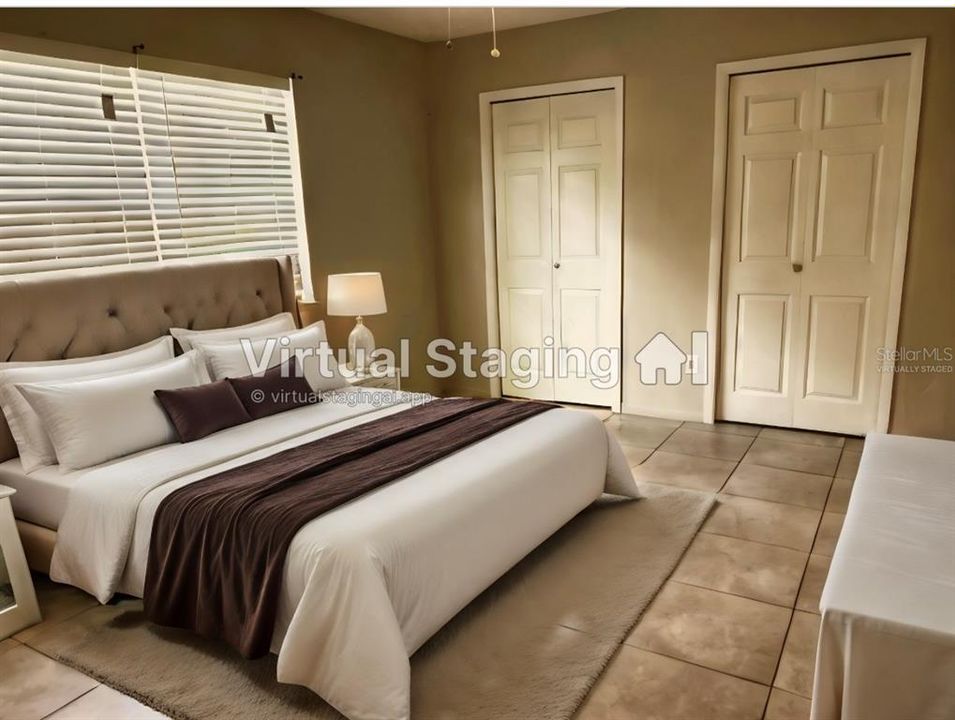 Virtually staged first floor bedroom