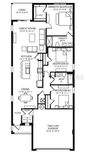 Subject home's floor plan is reversed from this view.