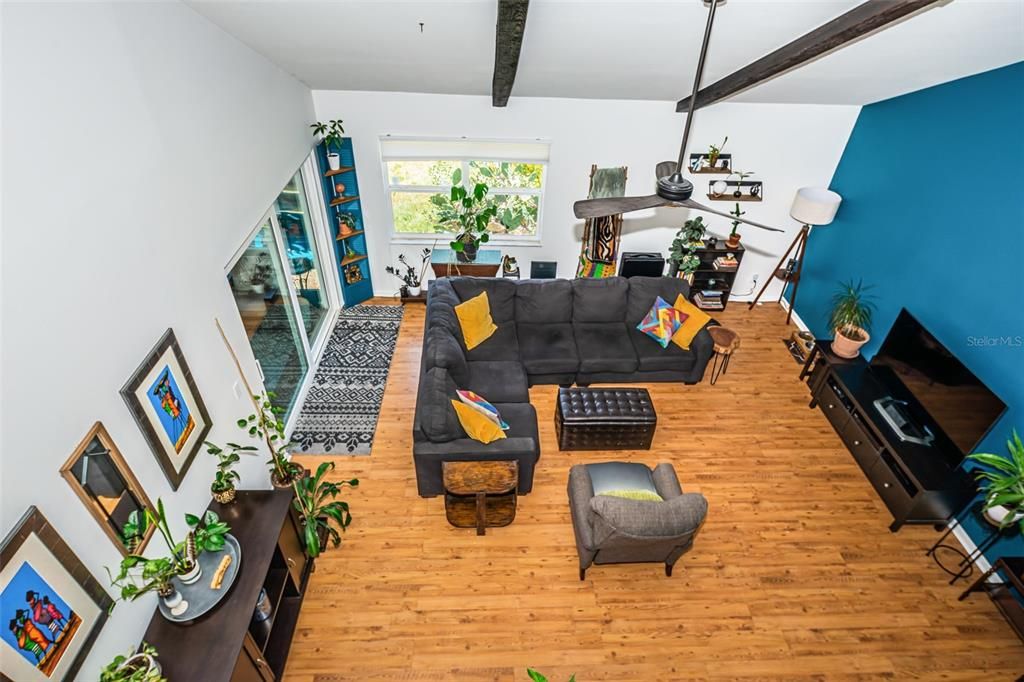 Living Room from Loft View