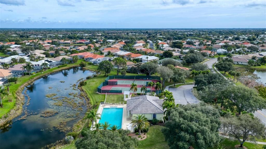 Aerial of community amenities