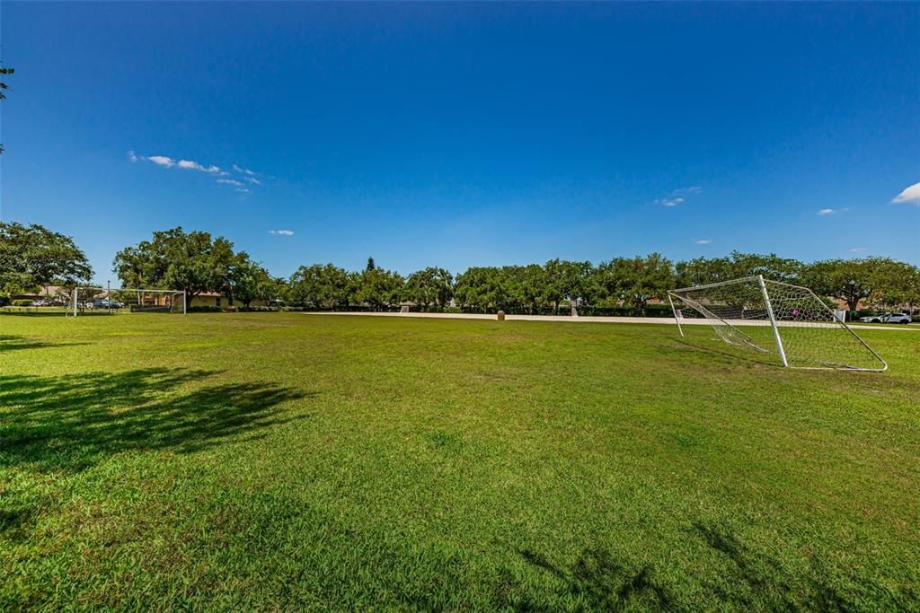 Soccer field in park
