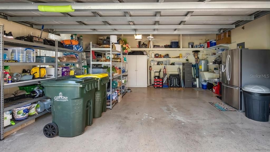 Over sized 2 Car Garage with Sink & Storage