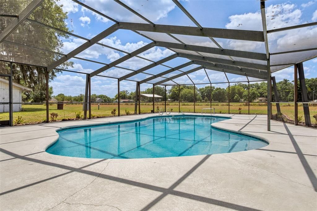 Large screened in pool with no backyard neighbors!