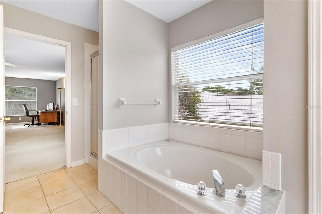 Primary bathroom with walk in shower