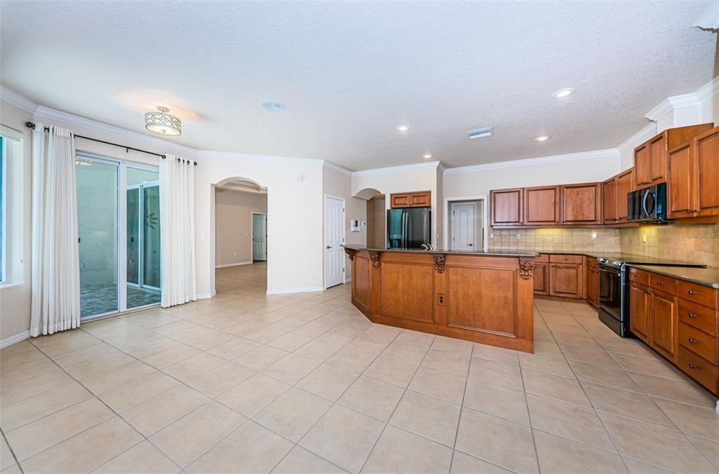 Large spacious kitchen was designed for entertaining.