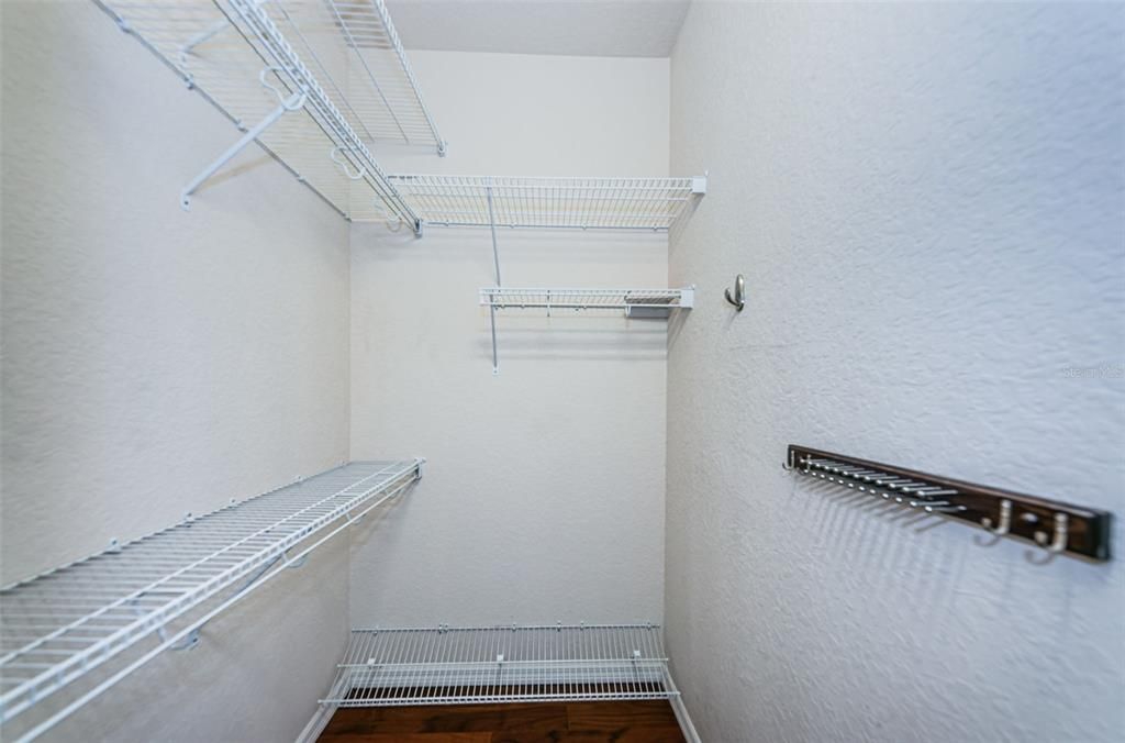 One of two walk-in closets in Primary Suite.