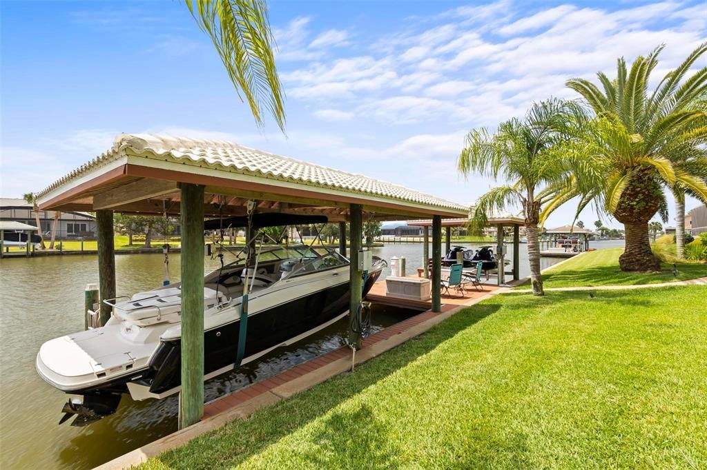 Separate Covered Boat House for Two Jet Skis