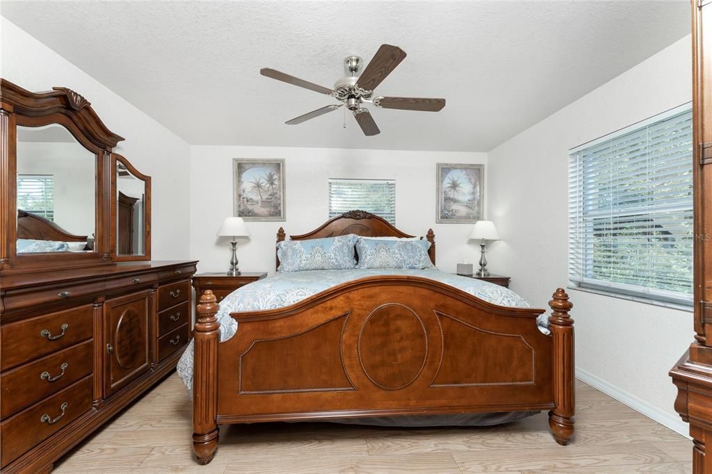 Master bedroom is large enough for large furniture!