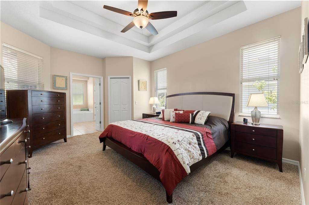 master Ensuite With Beautiful Tray Ceiling