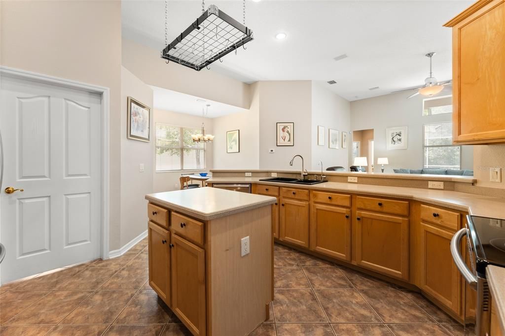 Reverse Kitchen Views With Door To Laundry Room