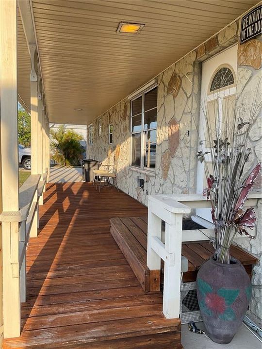 front covered open porch