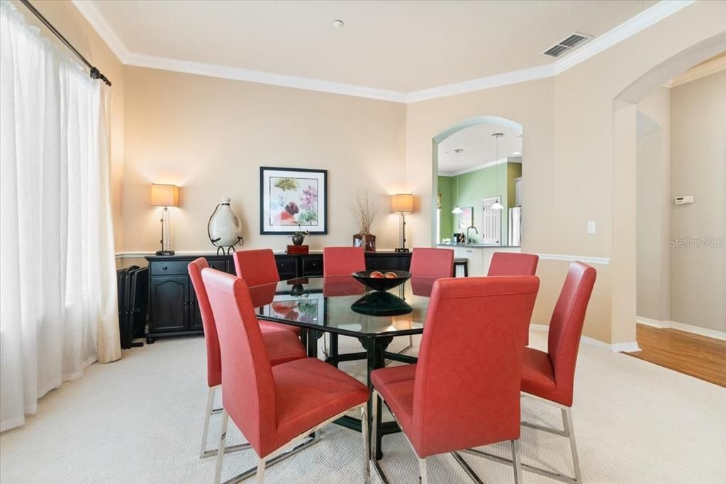 Dining Room with Crown Molding