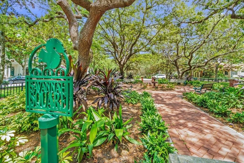 Savannah Square Park Entrance