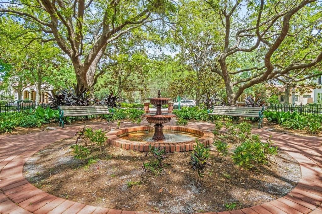 Savannah Square Fountain and Benches