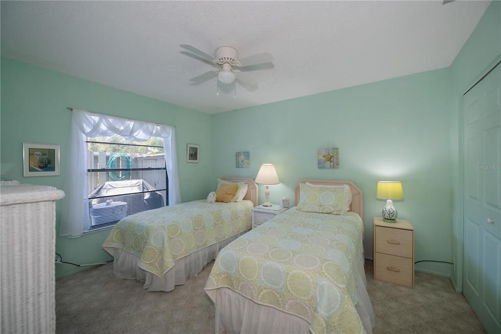 Plenty of room in the second bedroom for twin beds for your guests.