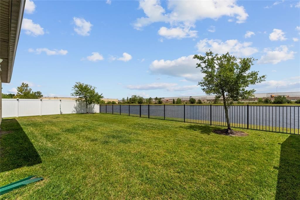Large Fence-in Pool Sized Backyard with Water View
