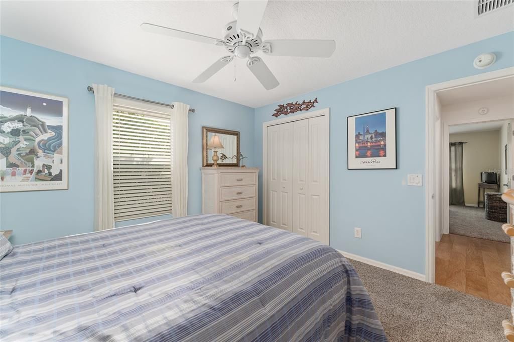 SECOND GUEST ROOM HAS CLOSET AND CEILING FAN