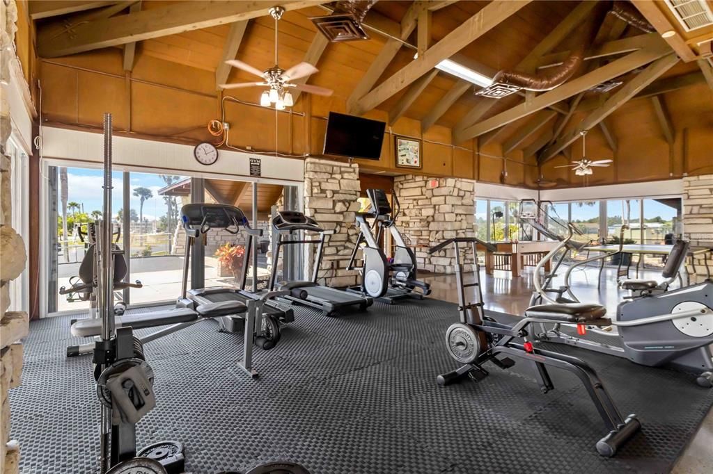 Club house fitness center across the street at community amenities