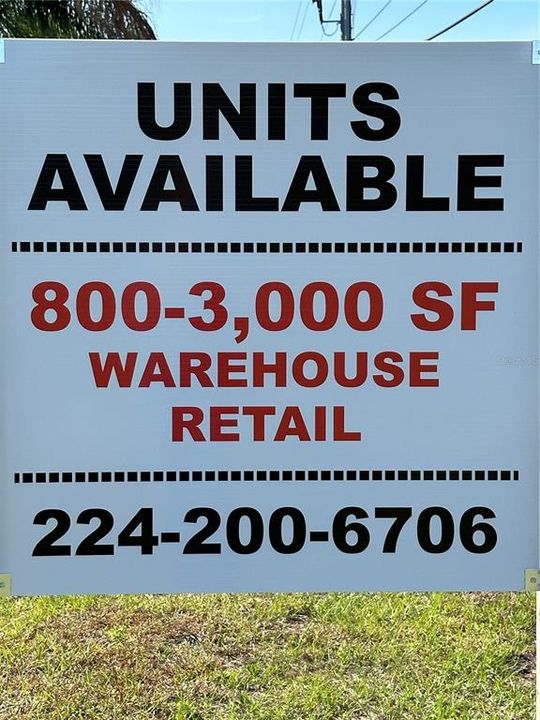 Several different sized unit available at this location