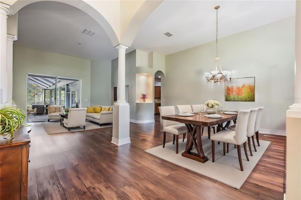 Dining Room with view of Office and Main BR entrance