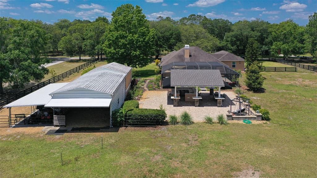 The house view from the back acreage