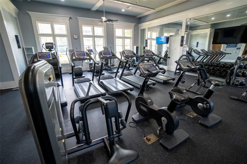 Fitness center at clubhouse