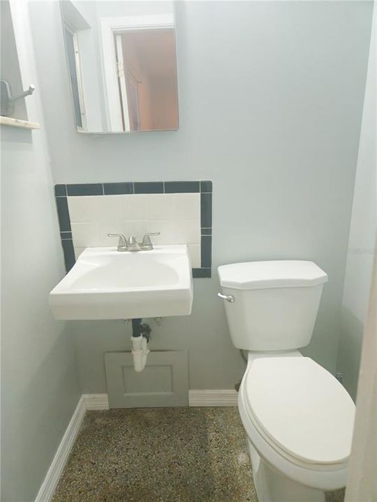 Remodeled Master 1/2 bath. easily converted to a full bath