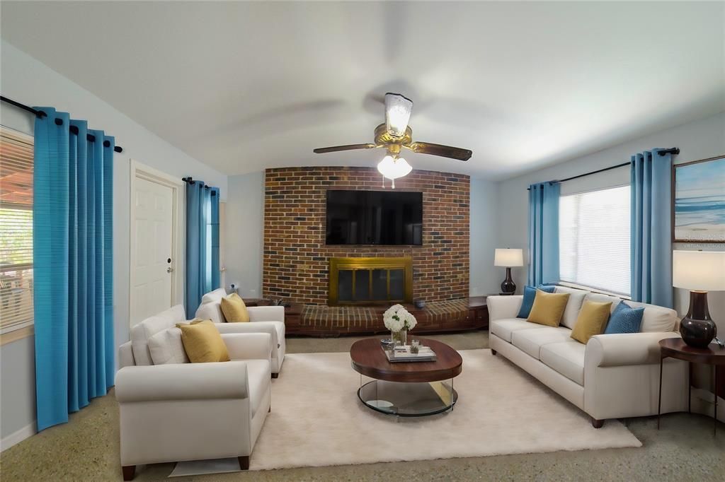 Family room Virtually Staged
