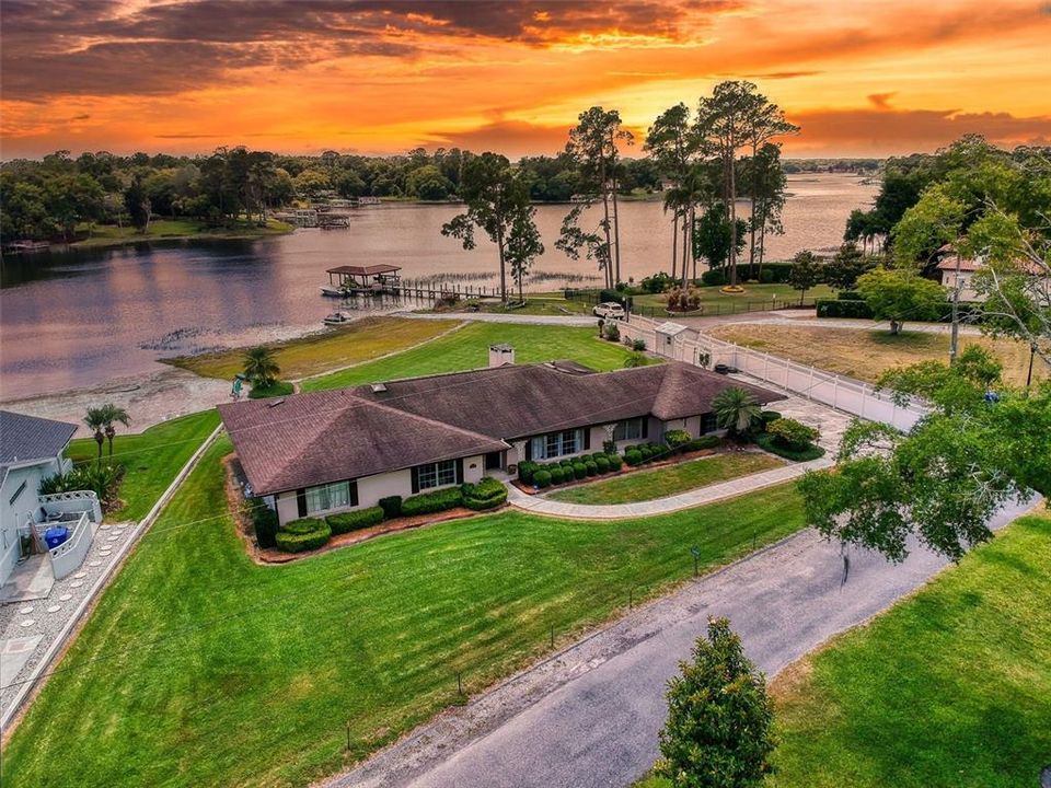 aerial of front of home