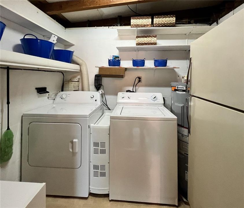 The Utility Room has the Laundry Hook-ups and provides storage space. The appliances seen here are negotiable.