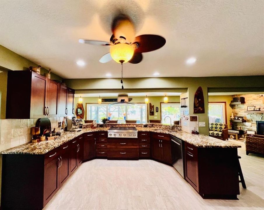 Large gourmet kitchen